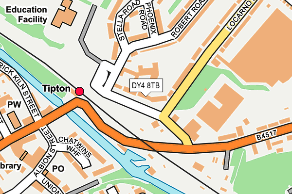 DY4 8TB map - OS OpenMap – Local (Ordnance Survey)