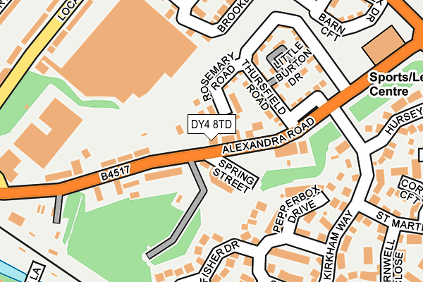 DY4 8TD map - OS OpenMap – Local (Ordnance Survey)