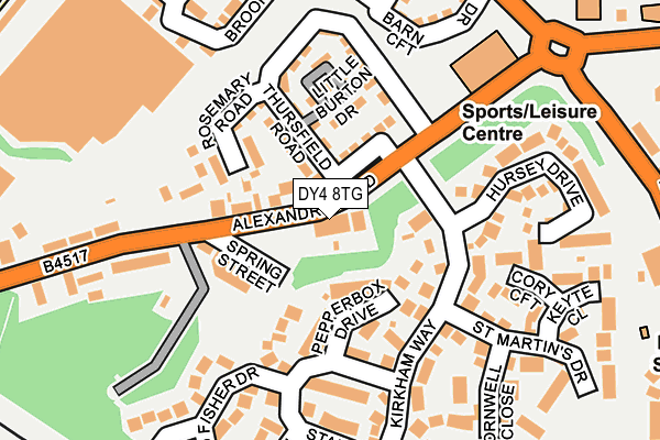 DY4 8TG map - OS OpenMap – Local (Ordnance Survey)