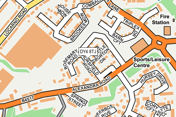 DY4 8TJ map - OS OpenMap – Local (Ordnance Survey)