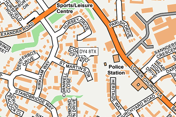 DY4 8TX map - OS OpenMap – Local (Ordnance Survey)