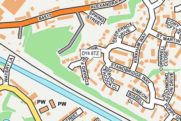 DY4 8TZ map - OS OpenMap – Local (Ordnance Survey)