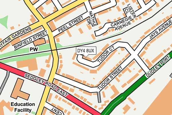 DY4 8UX map - OS OpenMap – Local (Ordnance Survey)