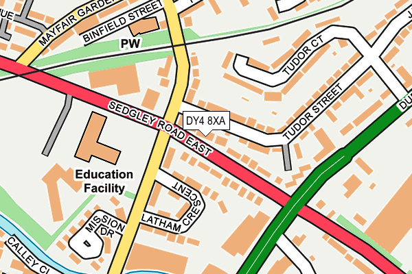 DY4 8XA map - OS OpenMap – Local (Ordnance Survey)