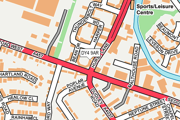 DY4 9AR map - OS OpenMap – Local (Ordnance Survey)