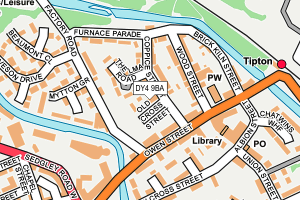 DY4 9BA map - OS OpenMap – Local (Ordnance Survey)