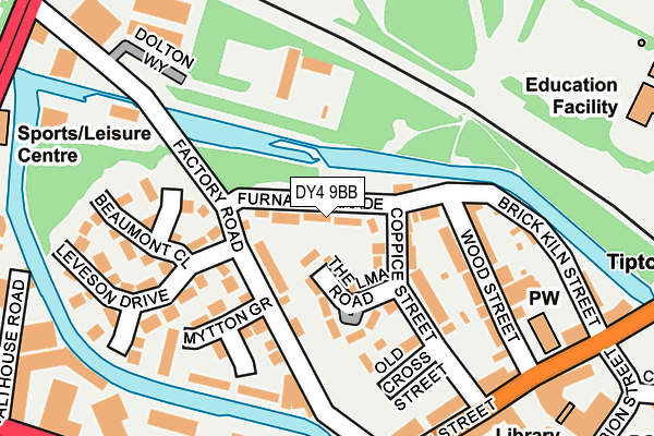 DY4 9BB map - OS OpenMap – Local (Ordnance Survey)