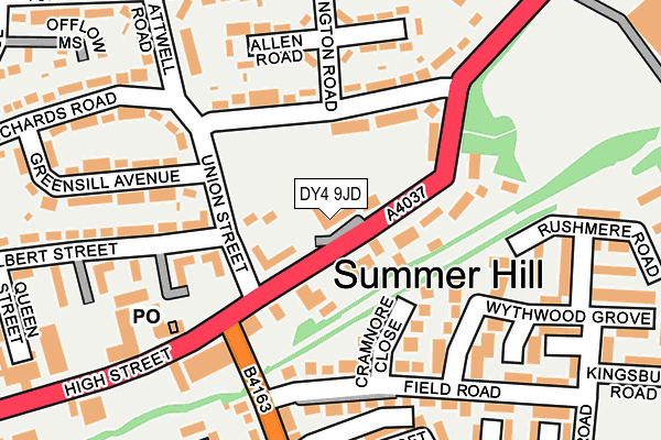 DY4 9JD map - OS OpenMap – Local (Ordnance Survey)