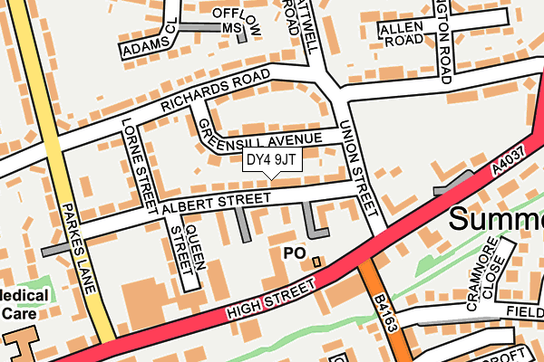 DY4 9JT map - OS OpenMap – Local (Ordnance Survey)