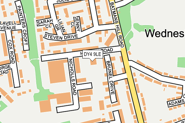 DY4 9LE map - OS OpenMap – Local (Ordnance Survey)