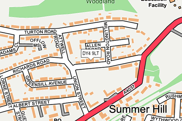 DY4 9LT map - OS OpenMap – Local (Ordnance Survey)