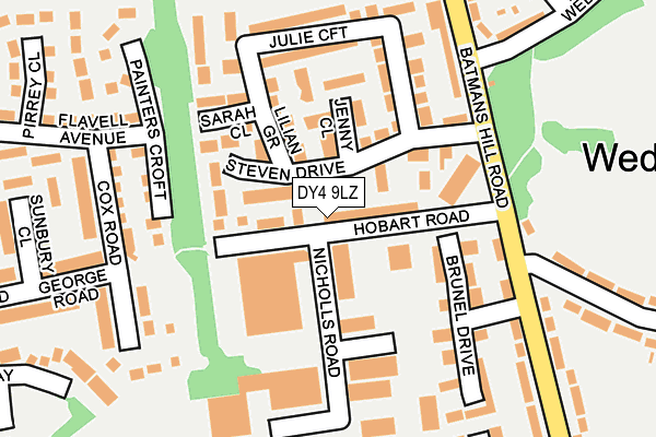 DY4 9LZ map - OS OpenMap – Local (Ordnance Survey)