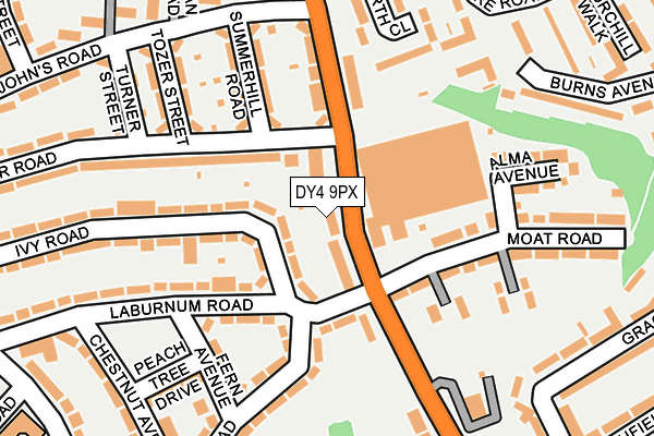 DY4 9PX map - OS OpenMap – Local (Ordnance Survey)