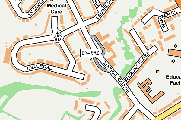 DY4 9RZ map - OS OpenMap – Local (Ordnance Survey)