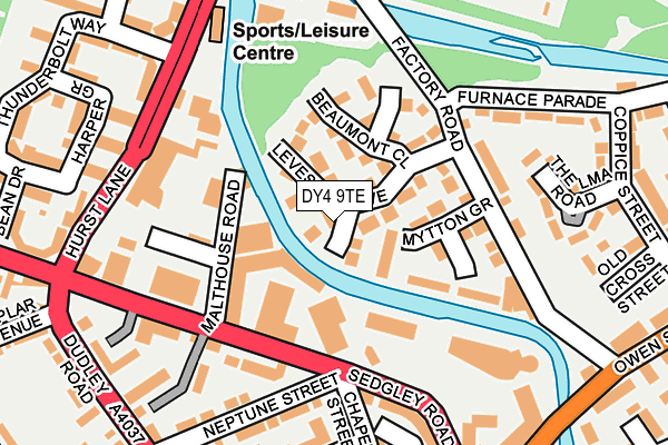 DY4 9TE map - OS OpenMap – Local (Ordnance Survey)