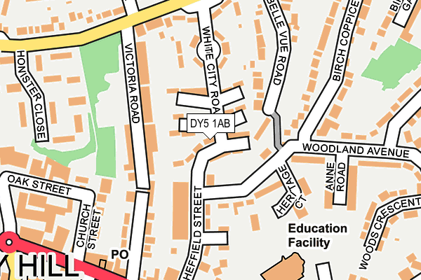 DY5 1AB map - OS OpenMap – Local (Ordnance Survey)