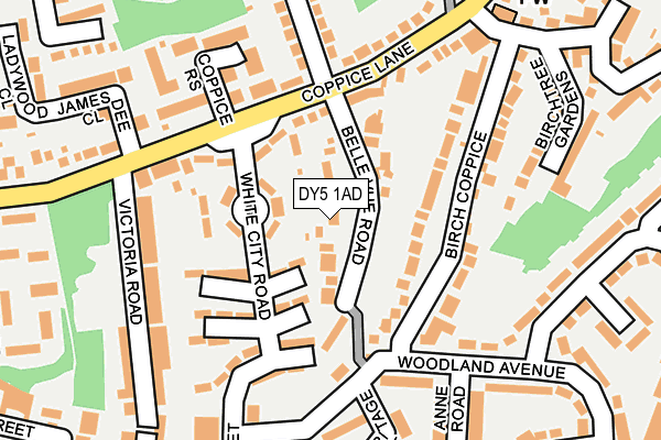 DY5 1AD map - OS OpenMap – Local (Ordnance Survey)