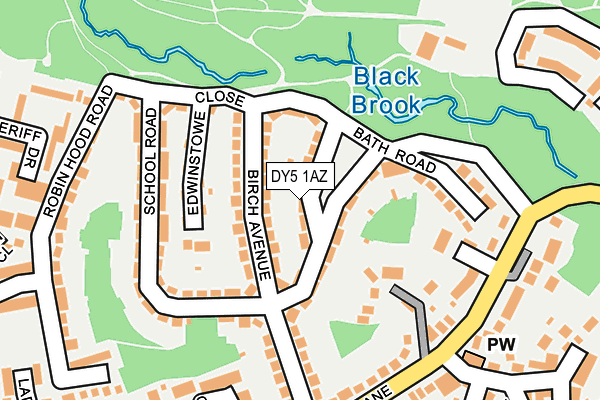 DY5 1AZ map - OS OpenMap – Local (Ordnance Survey)
