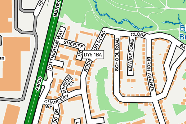 DY5 1BA map - OS OpenMap – Local (Ordnance Survey)