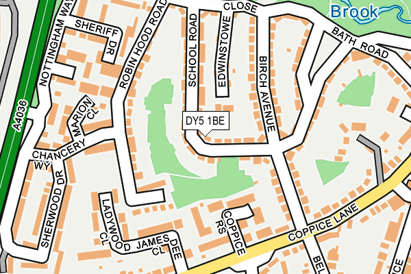 DY5 1BE map - OS OpenMap – Local (Ordnance Survey)