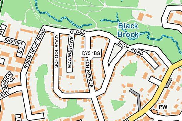 DY5 1BG map - OS OpenMap – Local (Ordnance Survey)