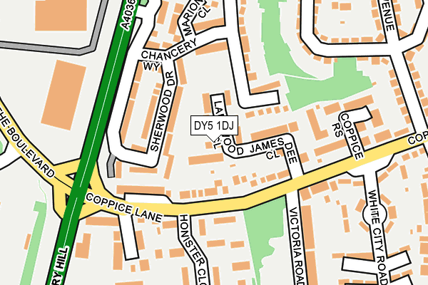 DY5 1DJ map - OS OpenMap – Local (Ordnance Survey)