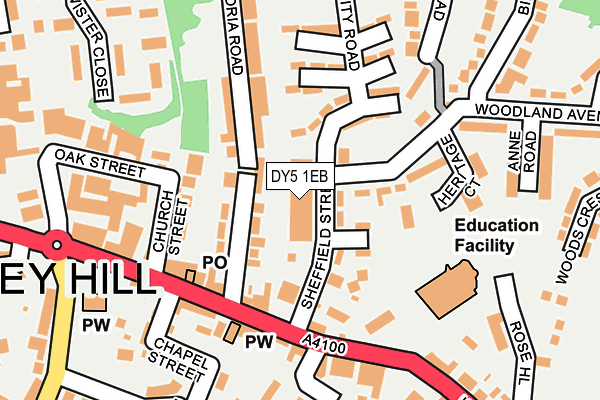 DY5 1EB map - OS OpenMap – Local (Ordnance Survey)