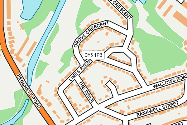 DY5 1PB map - OS OpenMap – Local (Ordnance Survey)