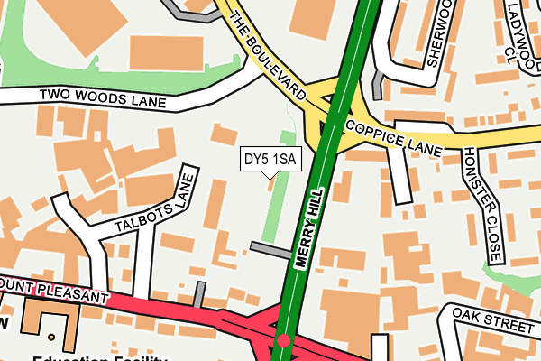 DY5 1SA map - OS OpenMap – Local (Ordnance Survey)