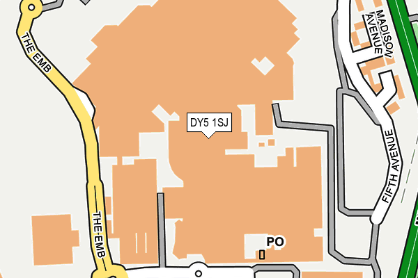 DY5 1SJ map - OS OpenMap – Local (Ordnance Survey)
