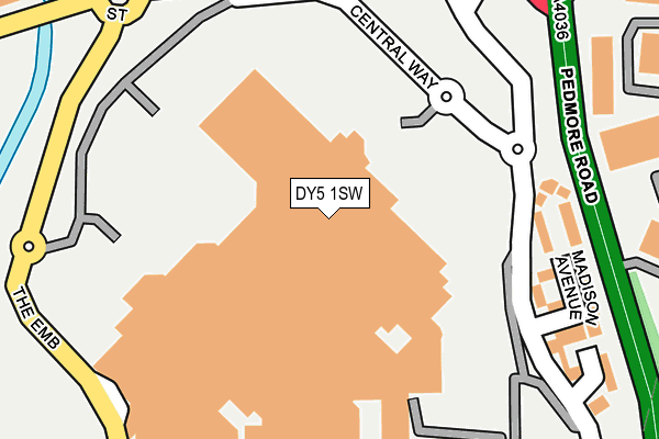 DY5 1SW map - OS OpenMap – Local (Ordnance Survey)