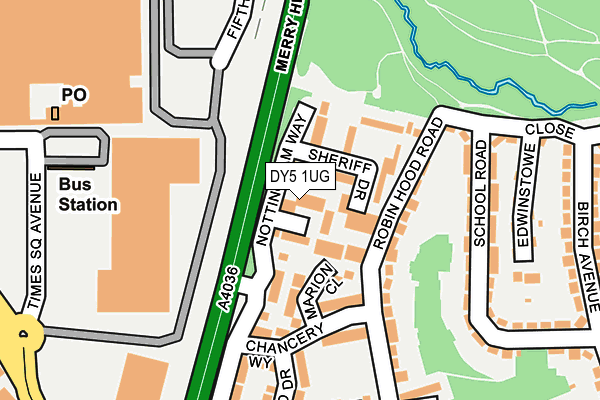 DY5 1UG map - OS OpenMap – Local (Ordnance Survey)