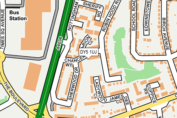 DY5 1UJ map - OS OpenMap – Local (Ordnance Survey)