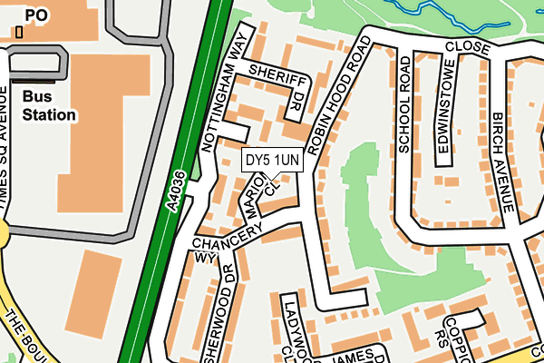 DY5 1UN map - OS OpenMap – Local (Ordnance Survey)