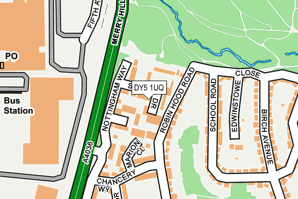 DY5 1UQ map - OS OpenMap – Local (Ordnance Survey)