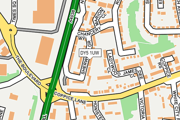 DY5 1UW map - OS OpenMap – Local (Ordnance Survey)