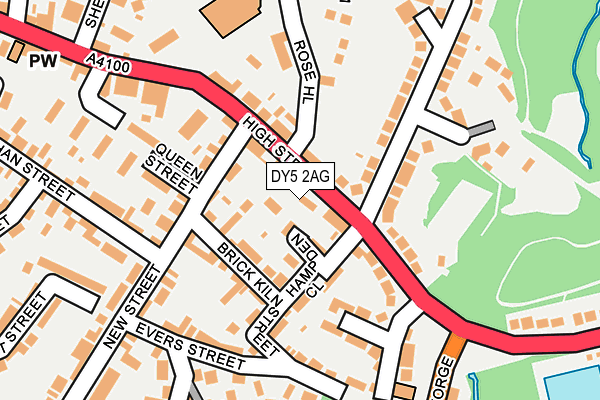 DY5 2AG map - OS OpenMap – Local (Ordnance Survey)