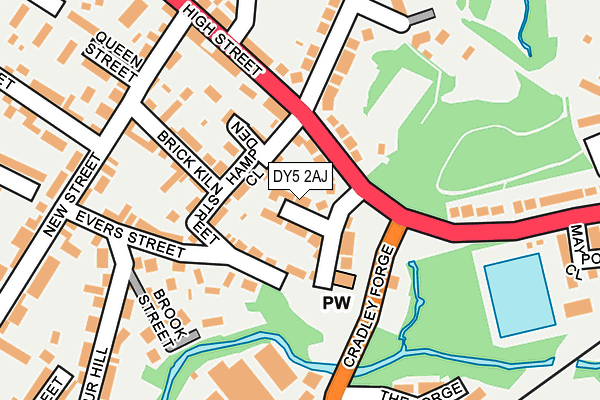 DY5 2AJ map - OS OpenMap – Local (Ordnance Survey)