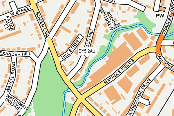 DY5 2AU map - OS OpenMap – Local (Ordnance Survey)