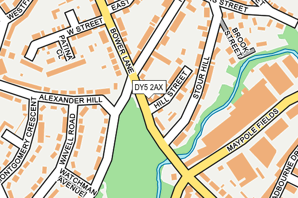 DY5 2AX map - OS OpenMap – Local (Ordnance Survey)
