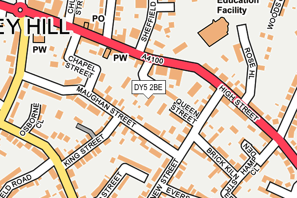 DY5 2BE map - OS OpenMap – Local (Ordnance Survey)