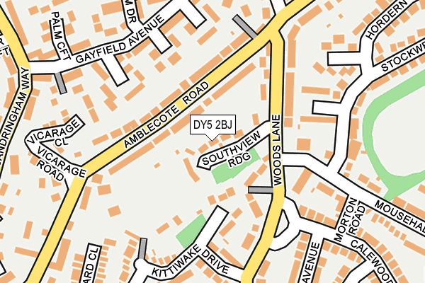 DY5 2BJ map - OS OpenMap – Local (Ordnance Survey)