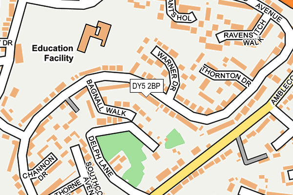 DY5 2BP map - OS OpenMap – Local (Ordnance Survey)