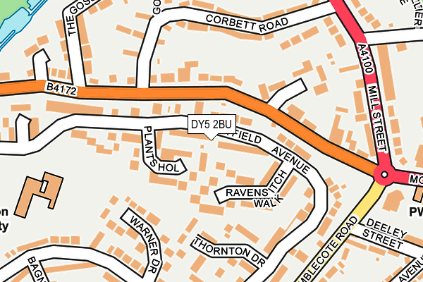 DY5 2BU map - OS OpenMap – Local (Ordnance Survey)
