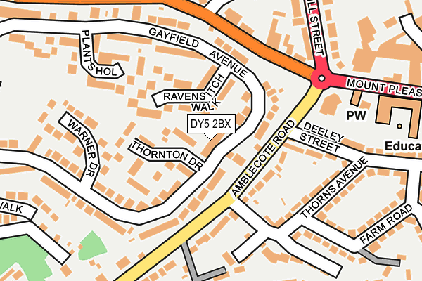DY5 2BX map - OS OpenMap – Local (Ordnance Survey)
