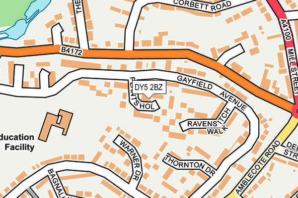 DY5 2BZ map - OS OpenMap – Local (Ordnance Survey)