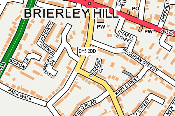 DY5 2DD map - OS OpenMap – Local (Ordnance Survey)