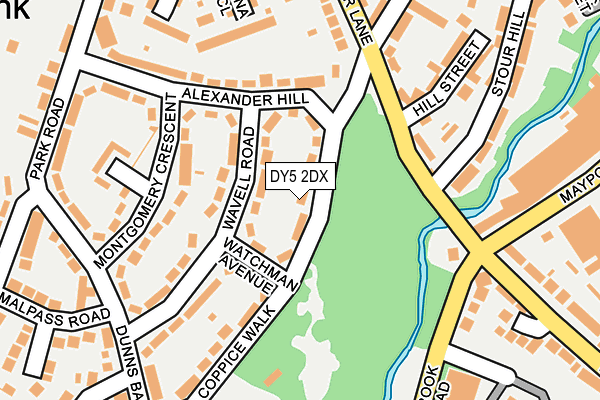 DY5 2DX map - OS OpenMap – Local (Ordnance Survey)