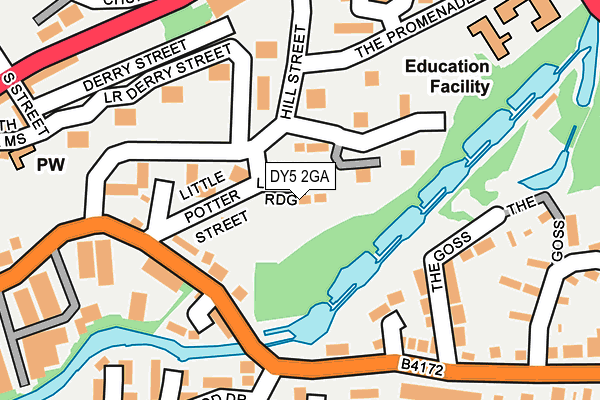DY5 2GA map - OS OpenMap – Local (Ordnance Survey)