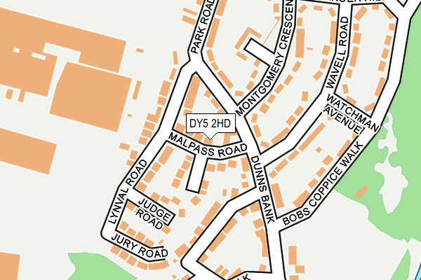 DY5 2HD map - OS OpenMap – Local (Ordnance Survey)